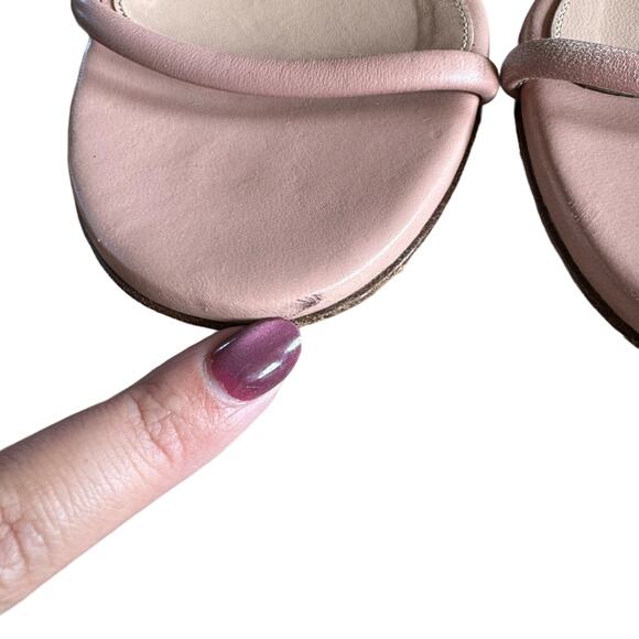 Gianvito Rossi Blush Pink Leather Slide Sandals Size 39.5 - Picture 12 of 12